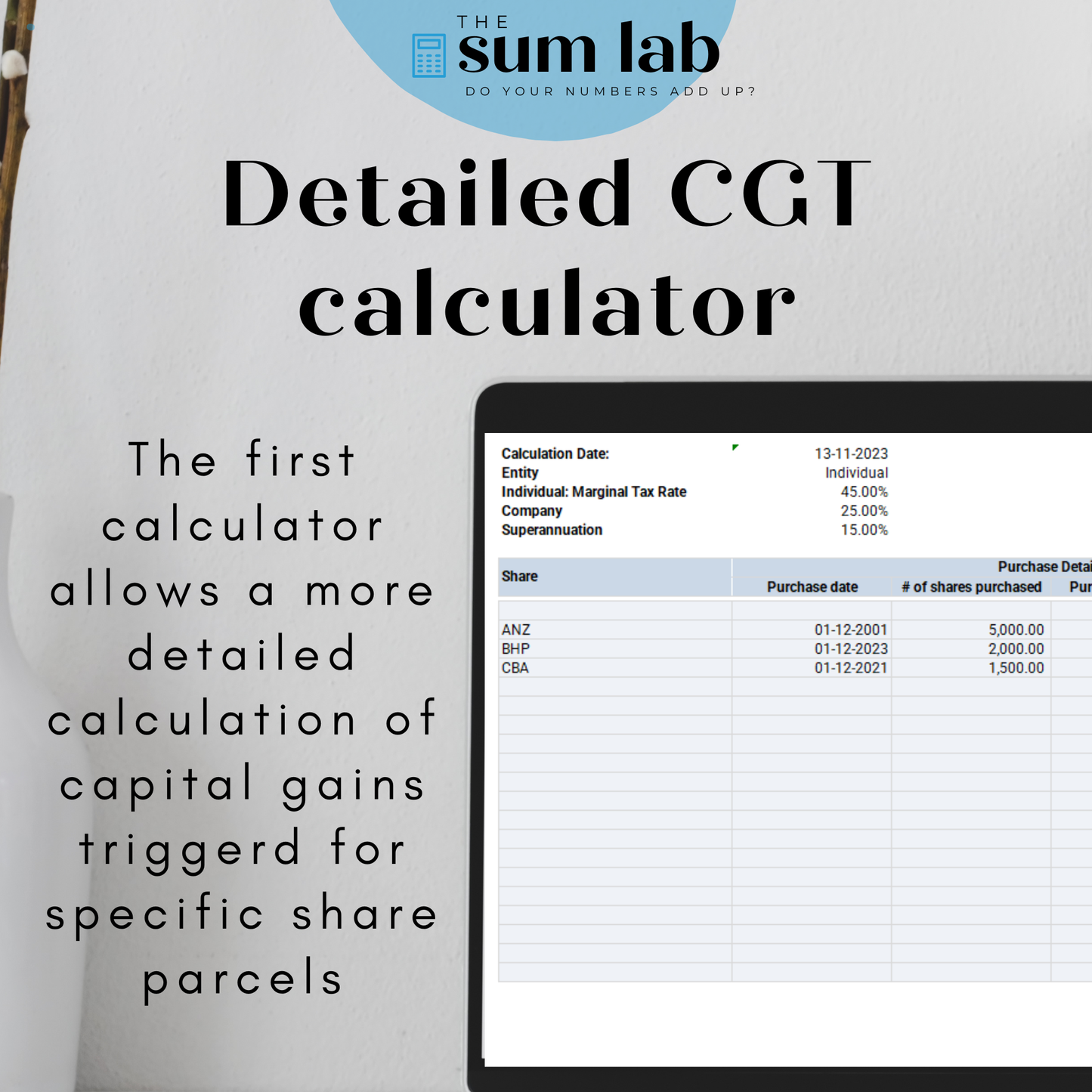 Capital Gains Tax Calculator